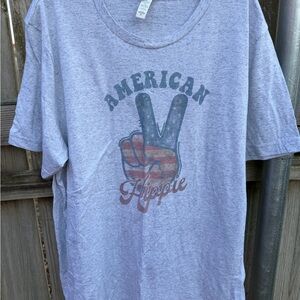 “American Hippie” Bella Canvas, Heather Gray Graphic Tee